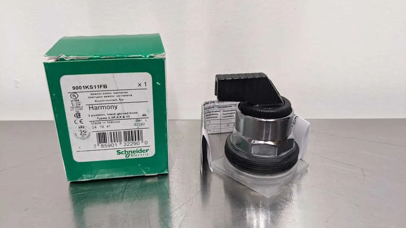 Schneider Electric 9001KS11FB Selector Switch 2 Position Harmony Black