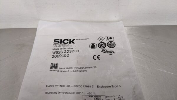 WS2S-2D3230, Sick, Photoelectric Proximity Sensor