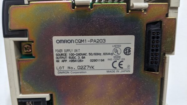 CQM1-PA203, Omron, Power Supply Unit 3743 6 Omron CQM1 PA203 1
