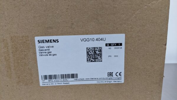 VGG10-404U, Siemens, Gas Valve