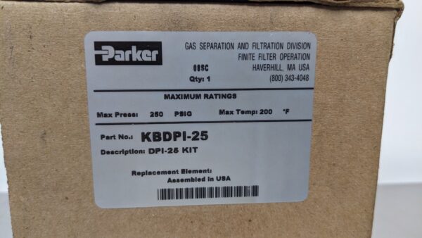 KBDPI-25, Parker, Differential Pressure Gauge 3831 10 Parker KBDPI 25 1