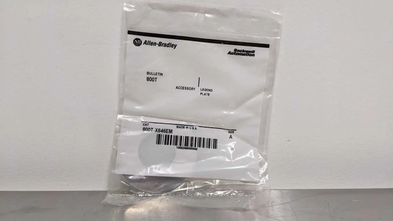 Allen-Bradley 800T-X646EM Emergency Stop Plate Yellow