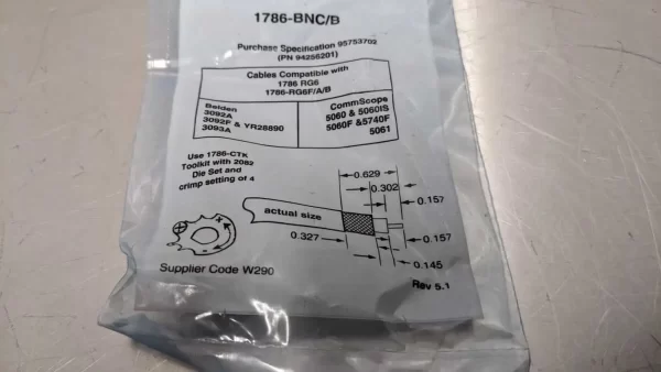 1786-BNC/B, Allen-Bradley, ControlNet BNC Plug RG-6QS