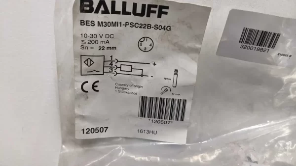 BES M30MI1-PSC22B-S04G, Balluff, Inductive Proximity Sensor