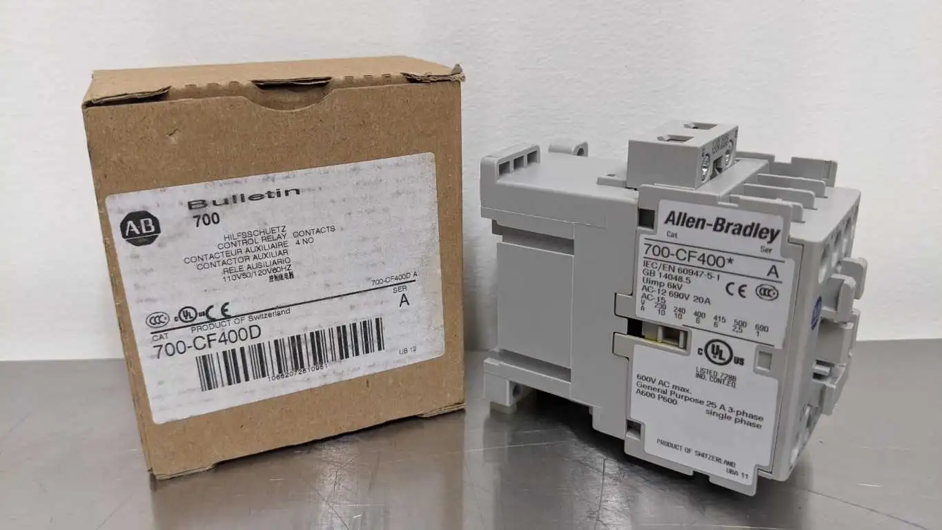 Allen-Bradley 700-CF400D Control Relay Ser A 4NO 110/120VAC Coil