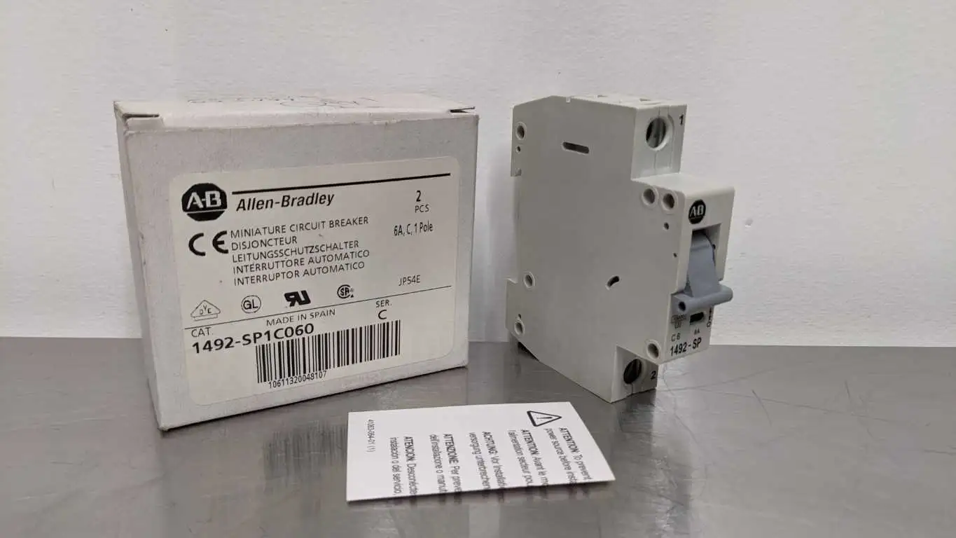 Allen-Bradley 1492-SP1C060 Miniature Circuit Breaker Ser C 6A 1 Pole New in Box