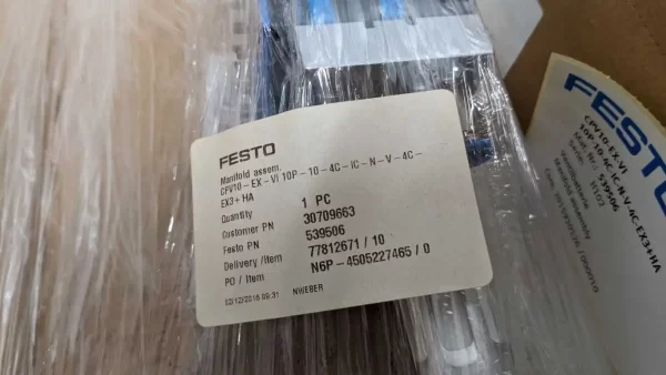 CPV10-EX-VI-10P-10-4C-IC-N-V-4C-EX3+HA, Festo, Solenoid Valve Manifold Block