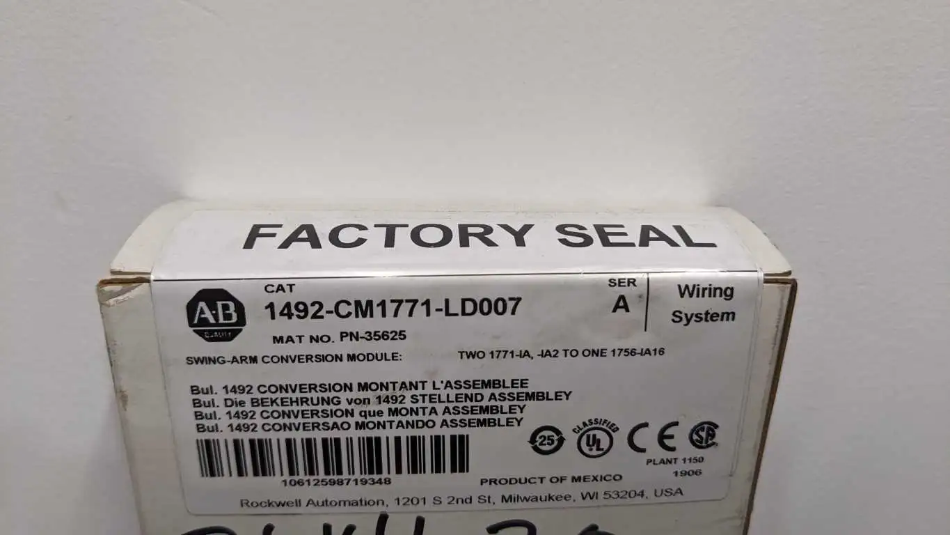 Allen-Bradley 1492-CM1771-LD007 Swing-Arm Conversion Module Ser A Factory Sealed