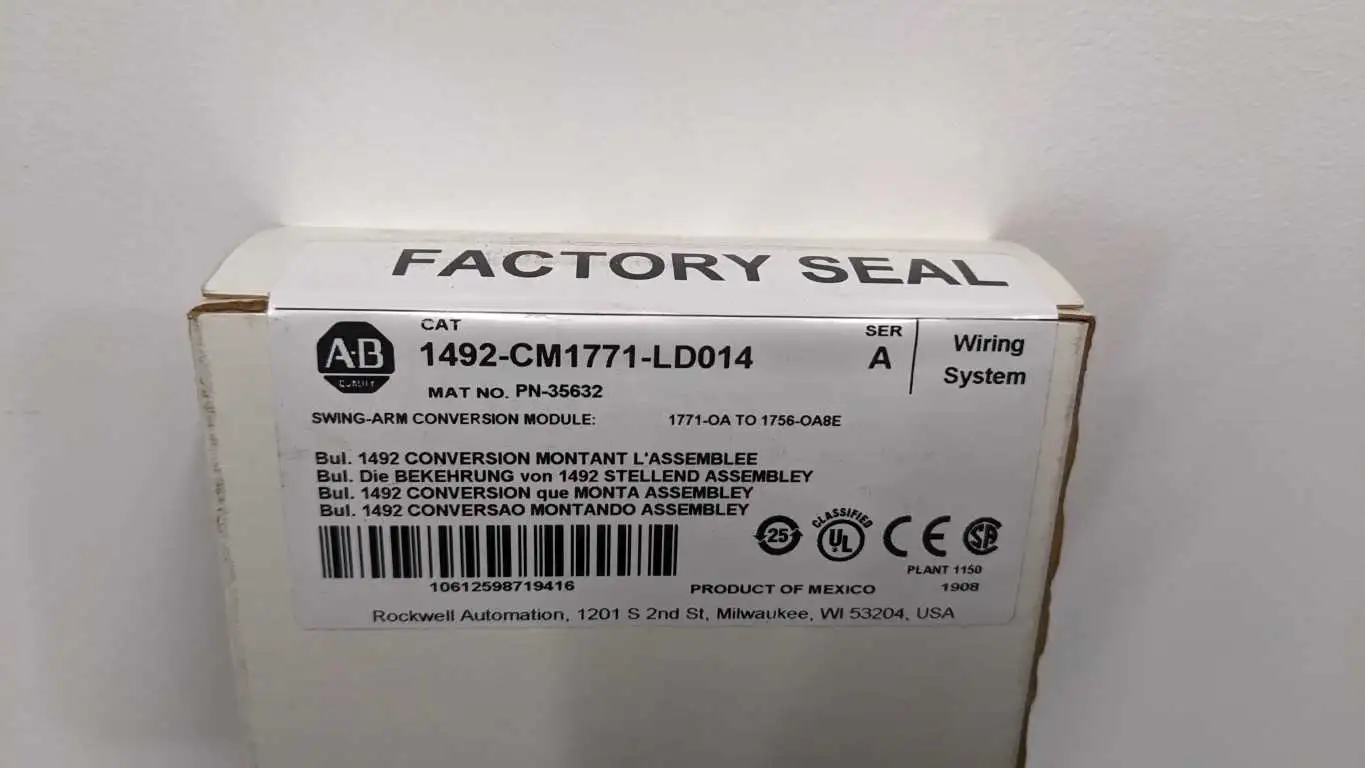 Allen-Bradley 1492-CM1771-LD014 Swing-Arm Conversion Module Ser A Factory Sealed