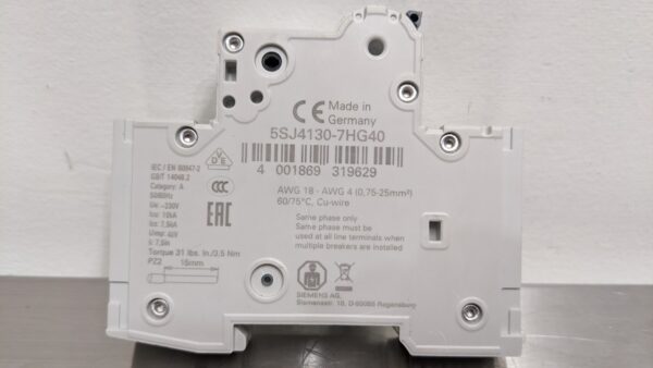 5SJ4130-7HG40, Siemens, Miniature Circuit Breaker