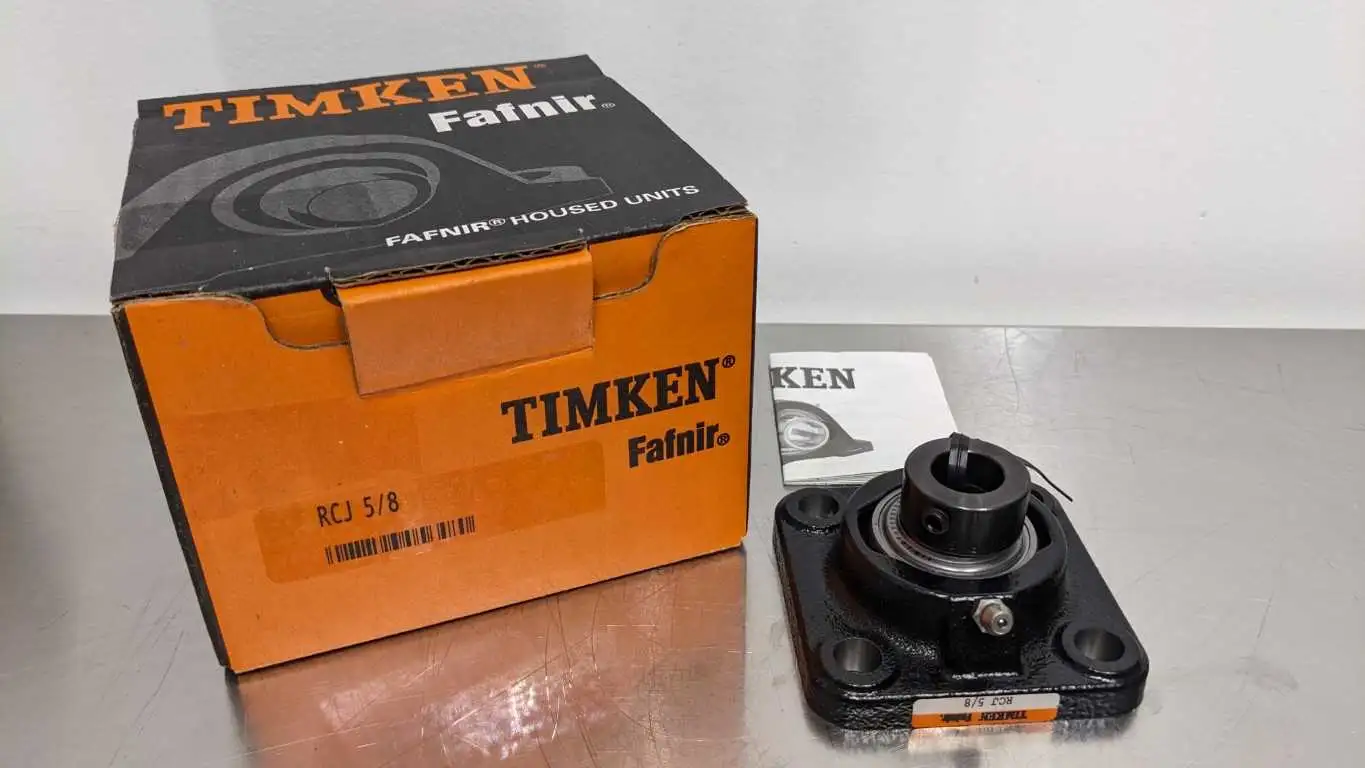 Timken RCJ 5/8 Flange Mount Bearing 4 Bolt Fafnir with Locking Collar