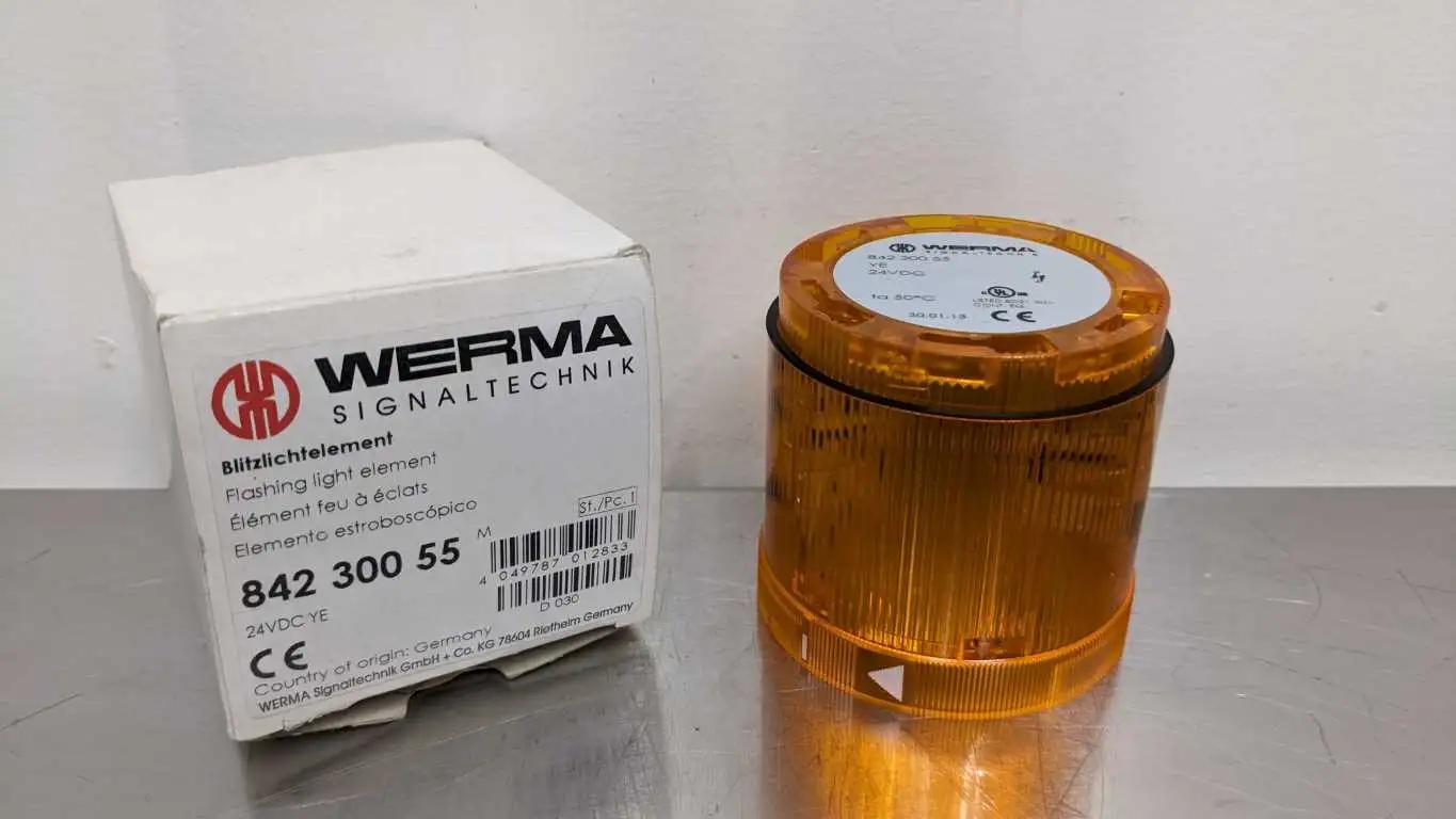 Werma Signaltechnik 842 300 55 Flashing Light Element ORANGE 24 VDC Signal Light Tower