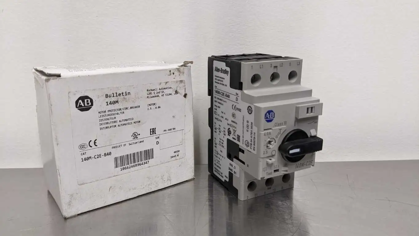 Allen-Bradley 140M-C2E-B40 Motor Protector Circuit Breaker Ser D 2.5HP 4A New in Box