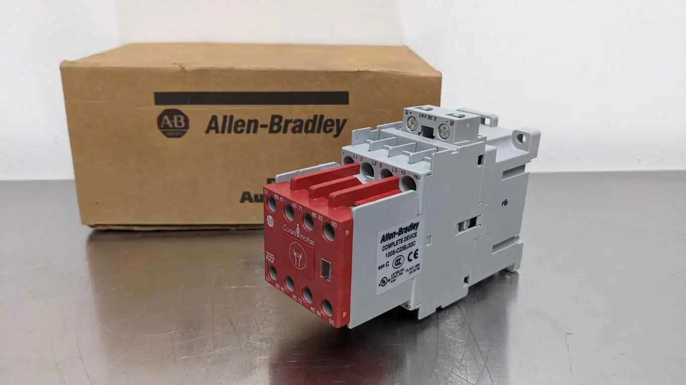 Allen-Bradley 100S-C23EJ32C Safety Contactor Ser C 3NO 2NC 24VDC Coil Auxiliary Contact New in Box