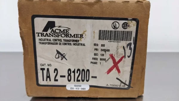 TA-2-81200, Acme, Industrial Control Transformer