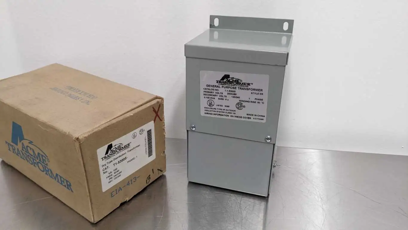 Acme T1-53005 Dry Type Distribution Transformer 100 VA Pri 480/240 Sec 240/120