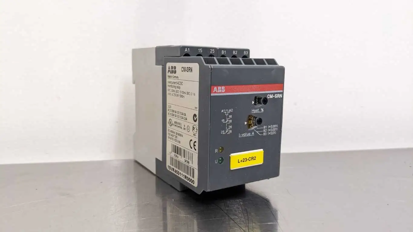 ABB CM-SRN Overcurrent AC/DC Monitoring Relay 2 C/O 1SVR450111R0000