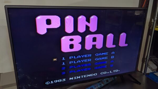 Pinball, Nintendo, NES Game 4209 19 Nintendo Pinball 1