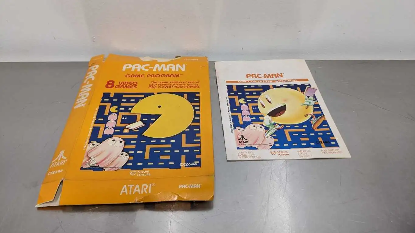 Atari Pac-Man CX2646 Box and Manual Fair Condition