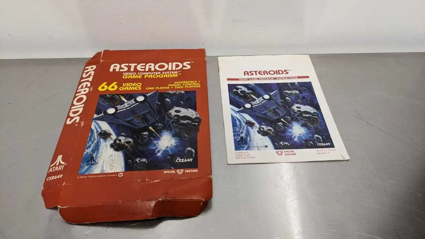 Atari Asteroids CX2649 Box and Manual Fair Condition