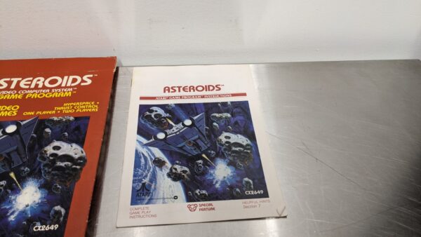 Asteroids CX2649, Atari, Box and Manual 4213 4 Atari Asteroids CX2649 1