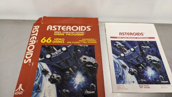 Asteroids CX2649, Atari, Box and Manual 4213 5 Atari Asteroids CX2649 1
