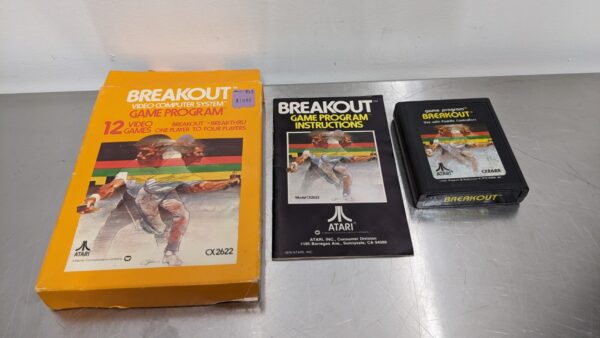 Breakout CX2622, Atari, Game Box and Manual 4214 1 Atari Breakout CX2622 1