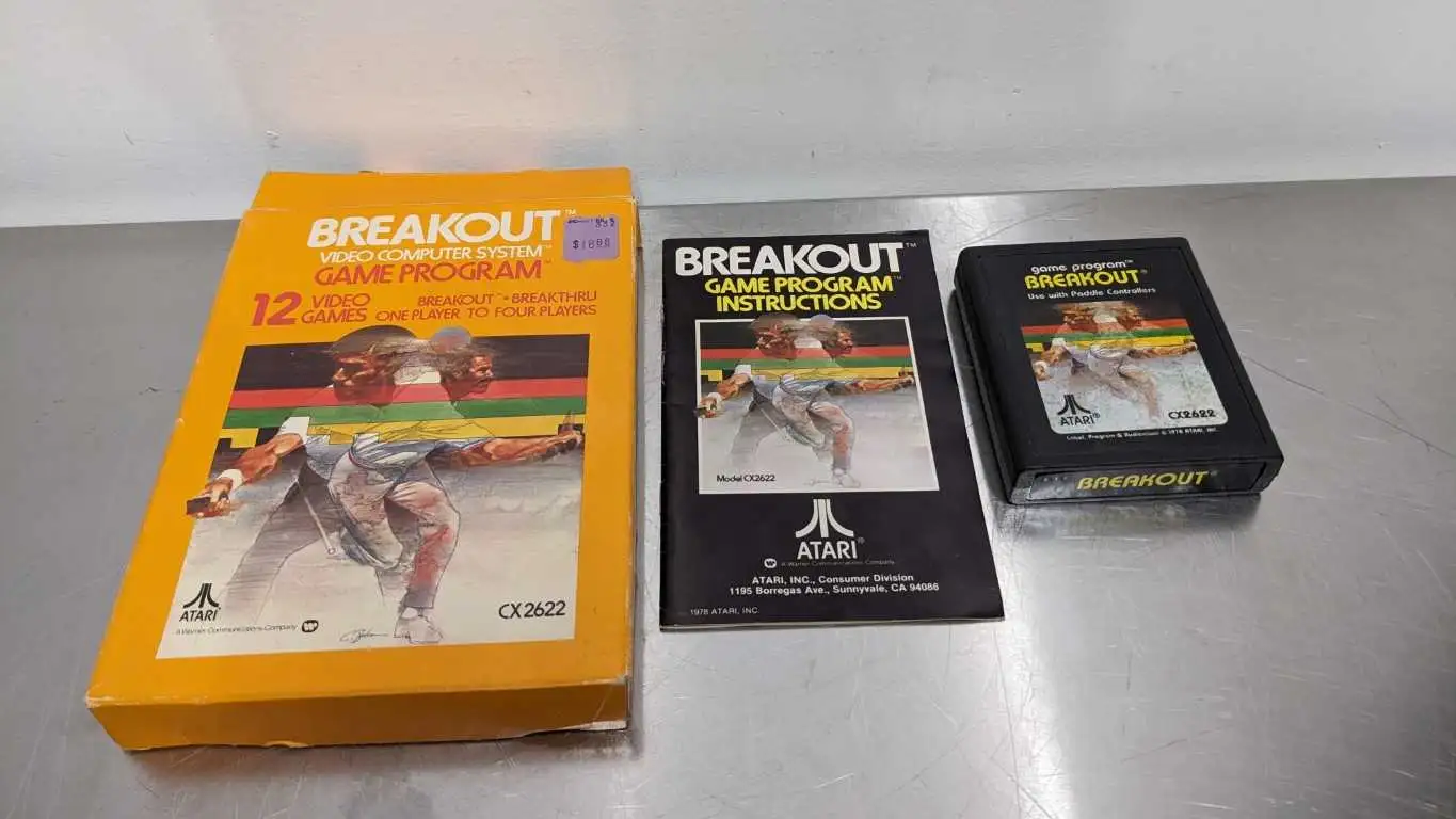 Atari Breakout CX2622 Game Box and Manual 1981