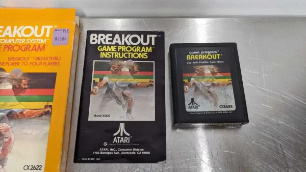 Breakout CX2622, Atari, Game Box and Manual