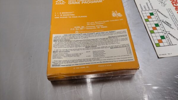 Breakout CX2622, Atari, Game Box and Manual 4214 9 Atari Breakout CX2622 1