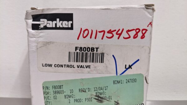 F800BT, Parker, Low Control Valve 4238 7 Parker F800BT 1