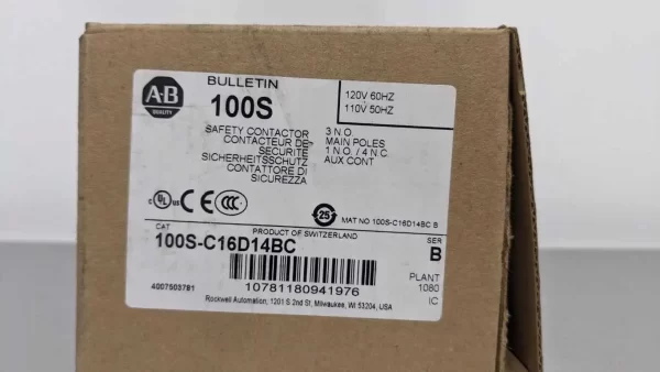 100S-C16D14BC, Allen-Bradley, Safety Contactor