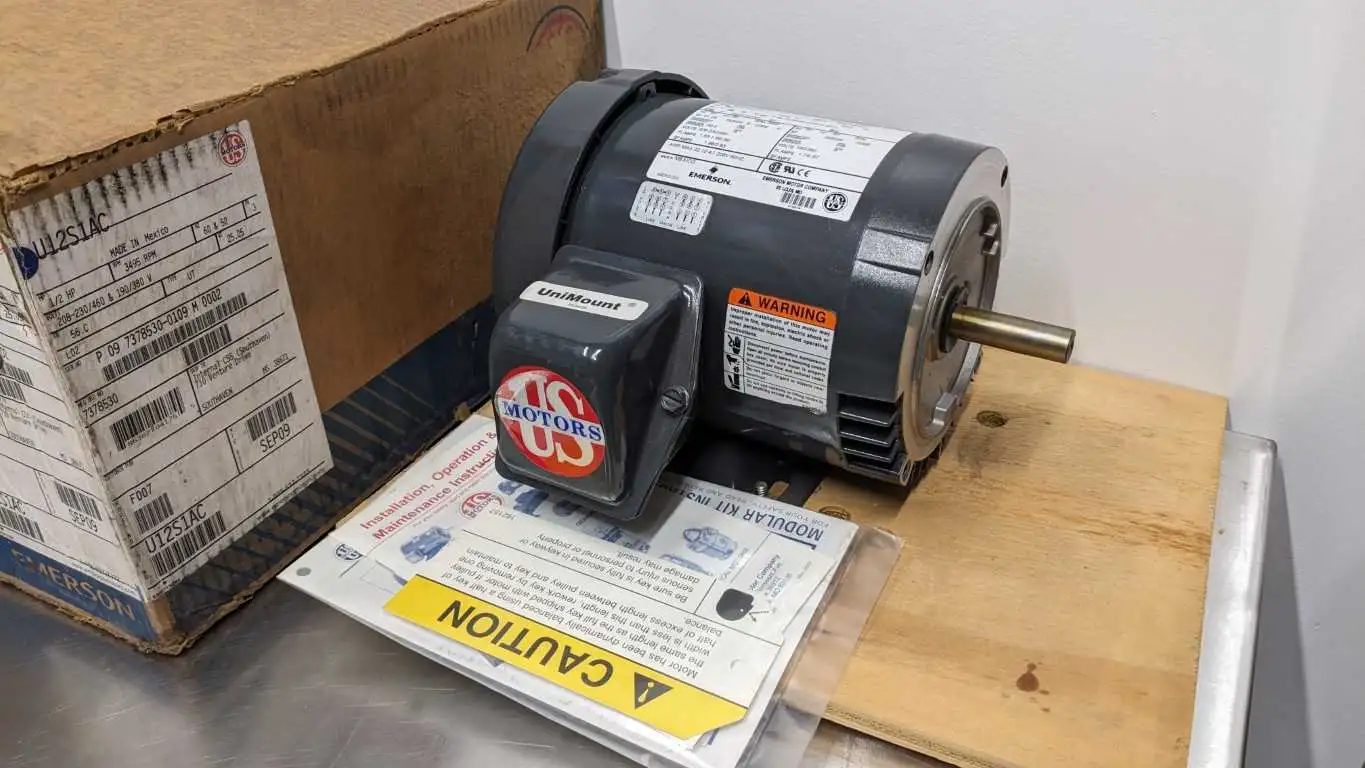 US Motors U12S1AC General Purpose Motor .50HP 3495 RPM F007