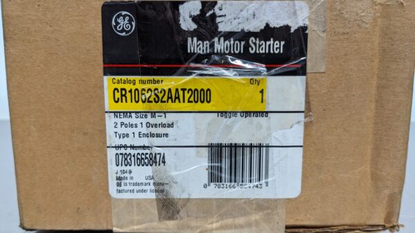 CR1062S2AAT2000, GE, Manual Motor Starter Circuit Breaker
