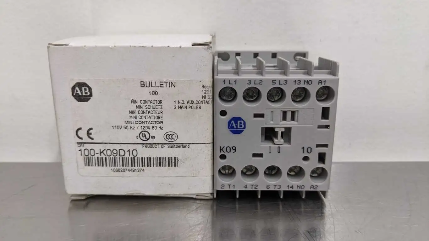 Allen-Bradley 100-K09D10 Mini Contactor Ser A 1NO Aux Contact 3 Main Poles