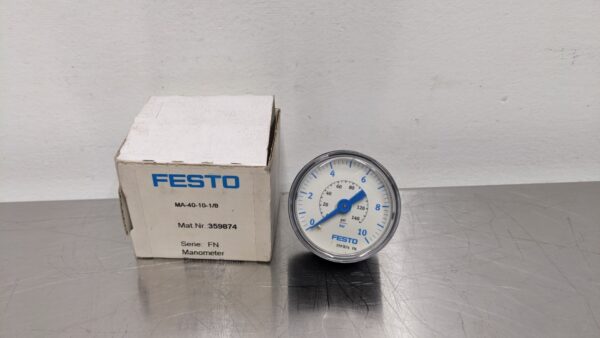 MA-40-10-1/8, Festo, Manometer Pressure Gauge 4342 1 Festo MA 40 10 1 8 1