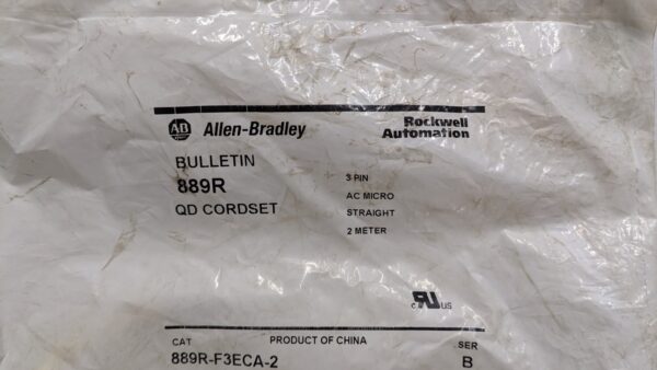 889R-F3ECA-2, Allen-Bradley, QD Cordset