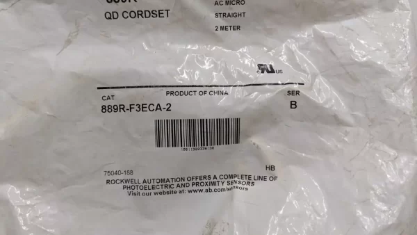 889R-F3ECA-2, Allen-Bradley, QD Cordset