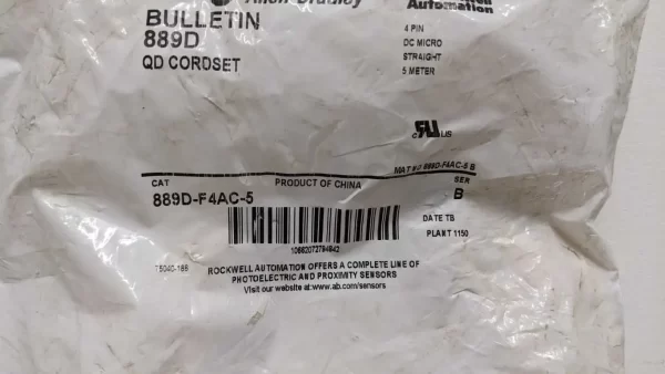 889D-F4AC-5, Allen-Bradley, QD Cordset