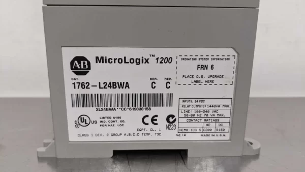 1762-L24BWA, Allen-Bradley, PLC Controller