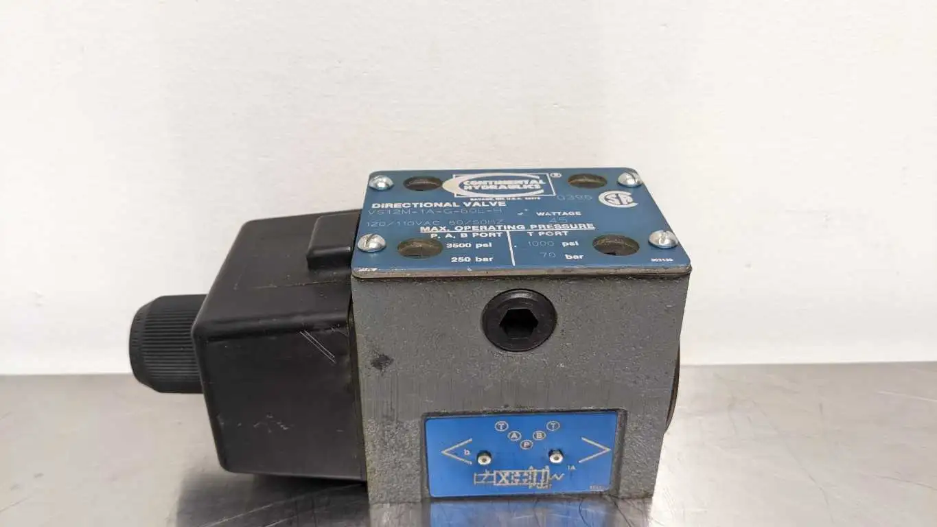 Continental Hydraulics VS12M-1A-G-60L-H Directional Control Valve 3500 psi 250 bar