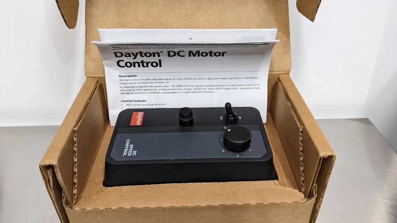 Dayton 5X485H DC Speed Control 1/8-1 or 1/4-2HP 0-90 or 0-180 VDC