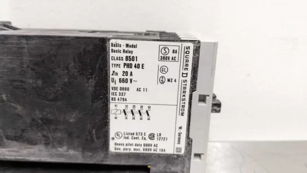 8501 PHD40E, Square D, Control Relay