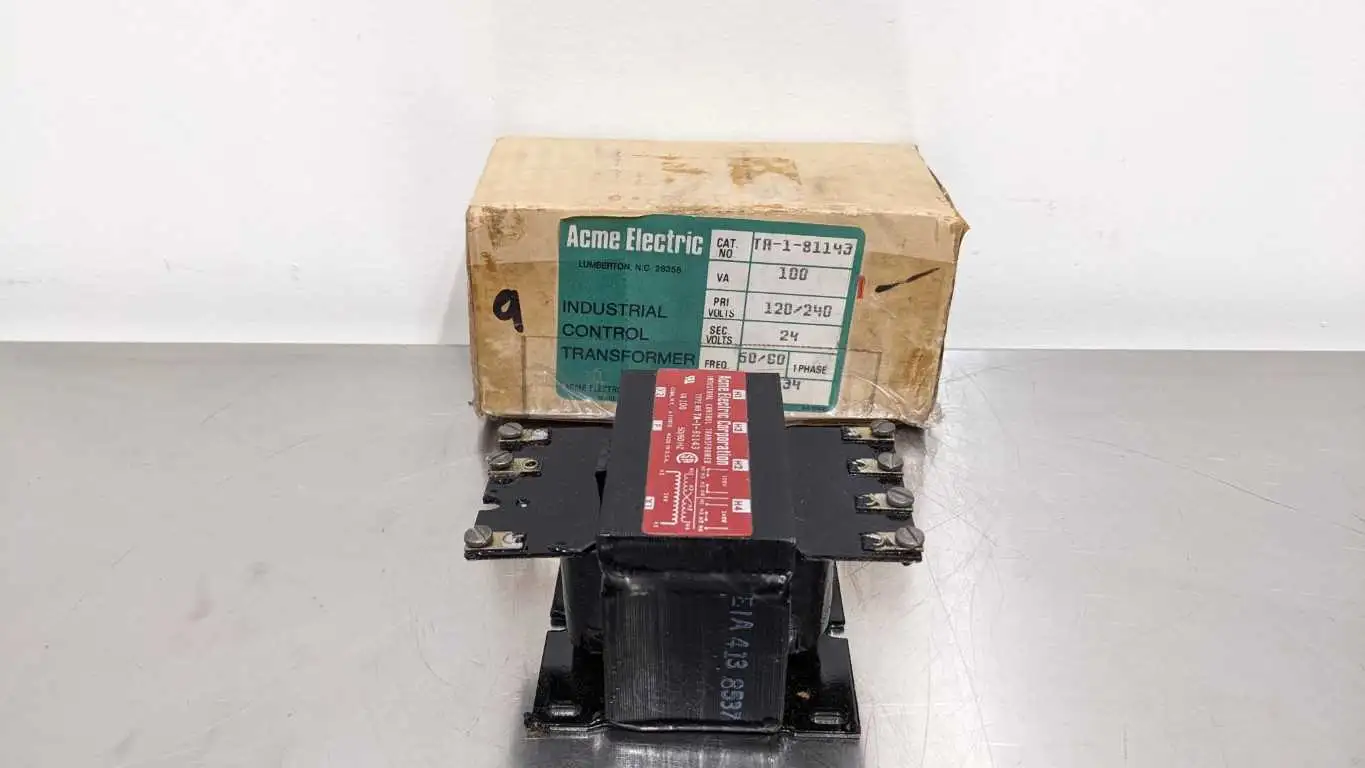 Acme TA-1-81143 Industrial Control Transformer 100VA Pri 120/240 Sec 24