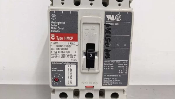 HMCP003A0C, Westinghouse, Circuit Breaker