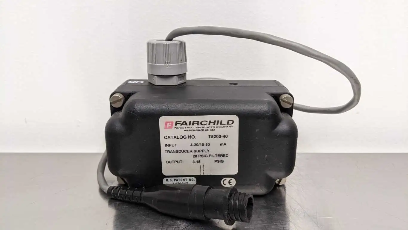 Fairchild T5200-40 Pneumatic Transducer Supply 3-15PSIG 4-20/10-50 mA 1/4″