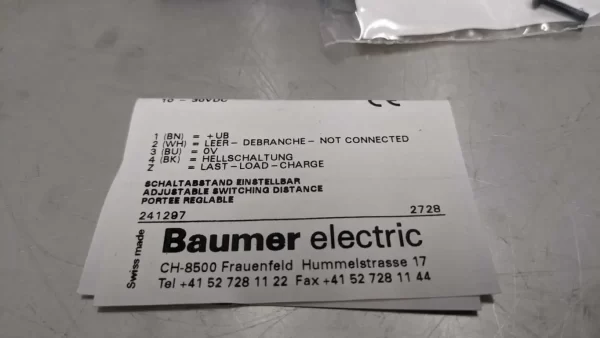 FHDK 10N1197/KS35A, Baumer, Photo Electric Sensor