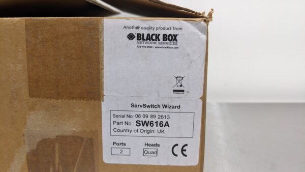 SW616A, Black Box, Multihead Quad-Video KVM Switch 4459 9 Black Box SW616A 1