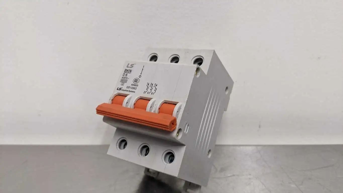 LS Industrial MEC BKN D 6 Miniature Circuit Breaker 6A 400VAC 6A 400VAC 3 Pole