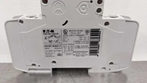 FAZ-C40/1-NA-SP, Eaton, Miniature Circuit Breaker